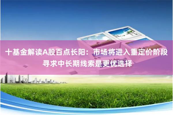 十基金解读A股百点长阳：市场将进入重定价阶段 寻求中长期线索是更优选择